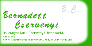 bernadett cservenyi business card